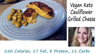 Cauliflower Grilled Cheese Keto Vegan Style [upl. by Aeneus778]