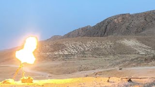 82mm mortar firing and impact on video [upl. by Sualokin]