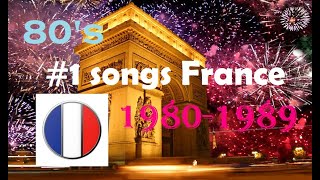 Number one 80s songs from France [upl. by Obala]