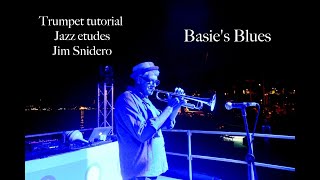 Basies Blues Trumpet Tutorial Jazz etudes Jim Snidero [upl. by Noirred86]