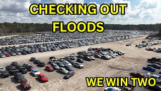 WE WIN TWO CHECKING OUT FLOOD CARS COPART WALKAROUND [upl. by Kcitrap523]