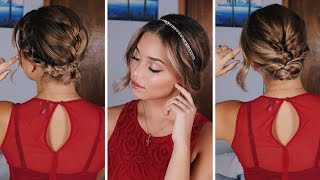 3 Simple Holiday Hairstyles for ShortMedium Length Hair  Ashley Bloomfield [upl. by Woodhead]