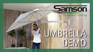 Paraflex wall mounted umbrella demonstration [upl. by Shandra341]