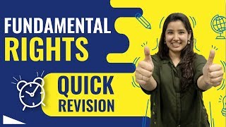 Fundamental Rights Indian Constitution  Quick Revision [upl. by Berl]