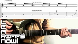 CROSSROADS Eric Clapton Guitar Lesson Intro Riff With Tab 👌🕴🤘 [upl. by Cindi]