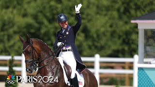 Adrienne Lyle and Helix put on strong dressage routine for Team USA  Paris Olympics  NBC Sports [upl. by Areid156]