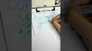 Calligraphy Brush Pen  C For Color cforcolor calligraphy drawing [upl. by Hurff]