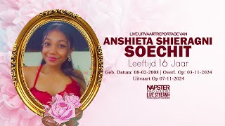 Uitvaart van Anshieta Shieragni Soechit  Live Stream  NAPSTER PRO STUDIO [upl. by Ahsinat]