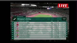 Women’s 800m FINAL Athing Mu  Tokyo Olympics 2020 [upl. by Norrat]