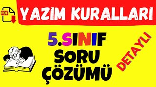 5Sınıf Yazım Kuralları  Yazım Kuralları Soru Çözümü MEB  Yazım Kuralları Konu Testi [upl. by Nauqas670]