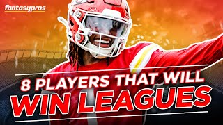 8 MustHave Players  HighUpside Fantasy Football Draft Picks [upl. by Nosle]