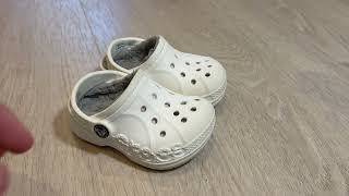 Crocs Baya Lined Clog  Child [upl. by Htiekal]