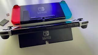 How to insert MicroSD memory card in Nintendo Switch OLED or Switch V1  V2 [upl. by Lleksah]