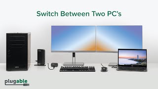 How to share a docking station between two computers with the Plugable Sharing Switch [upl. by Franzoni]