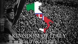 quotSaluto al Ducequot  Italian Fascist Propaganda Song 1936 [upl. by Aznerol]