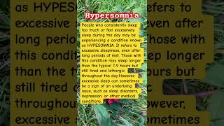 Do you know “Hypersomnia” [upl. by Chalmers77]