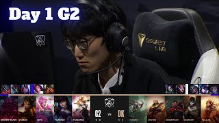 G2 vs DK  Day 1 LoL Worlds 2022 Main Group Stage  G2 Esports vs DAMWON Kia  Groups full game [upl. by Eromle359]