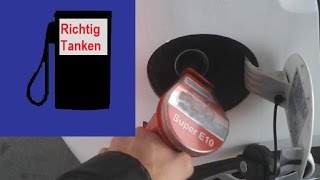 Tutorial Auto betanken  Richtig tanken an der Tankstelle  Autofahren lernen  Anleitung [upl. by Philbrook]