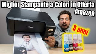 Questa Stampante A COLORI e Scanner ha linchiostro in dotazione che dura 3 ANNI [upl. by Aniad844]