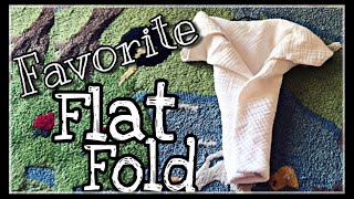 My Favorite Flat Diaper Fold  Modified Kite Fold [upl. by Mirabella]