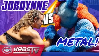 METAL arm wrestles Jordynne Grace at the Bell Centre [upl. by Sammie]