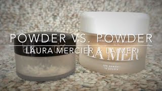 Powder Review Laura Mercier vs La Mer Translucent  Ashley Landry [upl. by Iridissa]