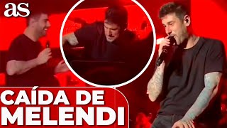 La CAÍDA de MELENDI en PLENO CONCIERTO que se ha hecho viral su cara un poema en el escenario [upl. by Ness521]