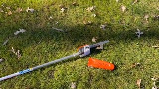 Stihl Pole Saw HT56C Pole Pruner  Belted Galloway Homestead [upl. by Ahseital]