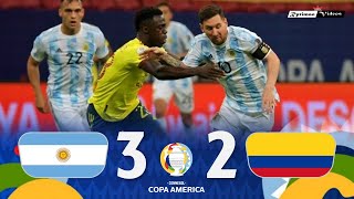 Argentina 1 3 x 2 1 Colombia ● 2021 Copa América Semifinal Extended Goals amp Highlights HD [upl. by Aryt877]