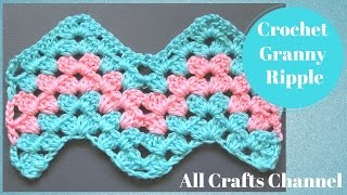 How to Crochet Granny Ripple Pattern [upl. by Clerc]