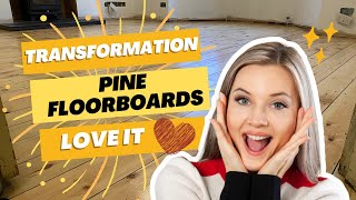 How to Restore Pine Floorboards Sanding and ReFinishing Tips [upl. by Syhr986]