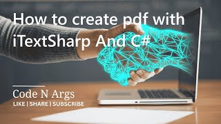 How to create pdf with iTextSharp  table design embed image header footer with iTextSharp in c [upl. by Zales]