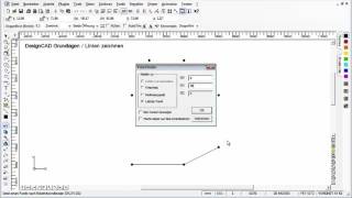 DesignCAD Erstellung von Linien [upl. by Ahsinrad732]