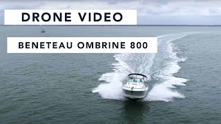 Beneteau Ombrine 800  Drone video of this lovely sports cruiser currently brokered by Parker Adams [upl. by Lillis]