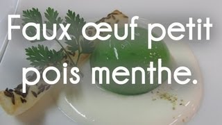 Faux œuf petit pois menthe  recette facile  appéritif  amuse bouche  Albarock [upl. by Arihat]