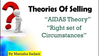 Theories Of Selling  Part 1  In Hindi [upl. by Airasor]