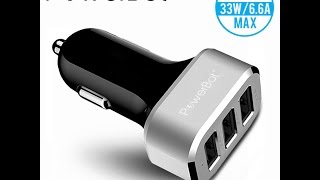 PowerBot PB510 3 port 66A usb car charger by SoundBot [upl. by Samella297]