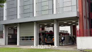 SCDF PL111 LF113 Responding Central Fire Station [upl. by Knipe332]