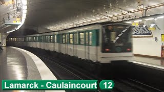 Métro de Paris  Lamarck  Caulaincourt  Ligne 12  RATP MF67 [upl. by Pompea517]