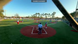 Shelby Vitrano 2025 John Curtis softball vs Live Oak hits a triple [upl. by Lammond]