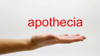 How to Pronounce apothecia  American English [upl. by Joanna]