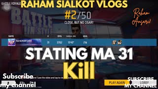 FREE FIRE KA STATING PA HY 31 KILL  MENA 31 KILL KAR DEYA [upl. by Martinson]