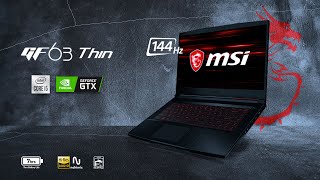 Laptop MSI Gamer GF63 THIN 10SC Intel Core i5  Características [upl. by Lymann]