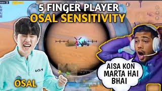 OMG 😱 OSAL FINALLY REVEALED HANDCAM AND SENSITIVITY 🔥  OSAL SENSITIVITY pubg  bgmi [upl. by Oirretna527]