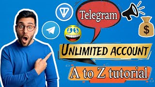 Unlimited telegram account🤑🤯 A to Z tricks😉 [upl. by Attezi]