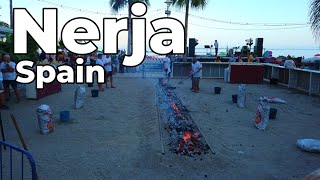 Nerja Spain Playa Burriana Costa del Sol  Málaga 4K [upl. by Mak]