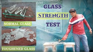 Normal glass vs Toughened glass strength test [upl. by Naor312]