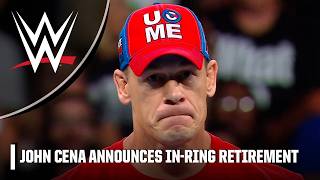 John Cena announces inring retirement in 2025 invites superstars to come get some  WWE on ESPN [upl. by Marlon]