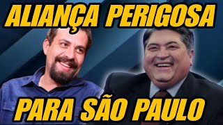 Aliança perigosa para São Paulo  Datena declara voto em Boulos “Contra o crime organizado” [upl. by Alyag]