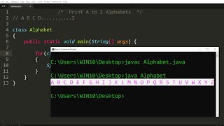 Java program to print A to Z alphabets  Learn Coding [upl. by Ragnar]